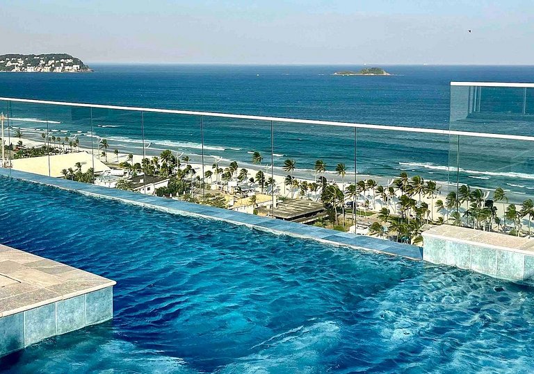 Apto NOVO com vista incrível p/a praia da enseada