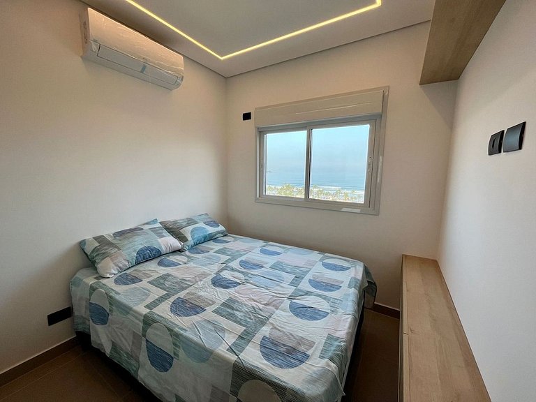 Apto NOVO com vista incrível p/a praia da enseada
