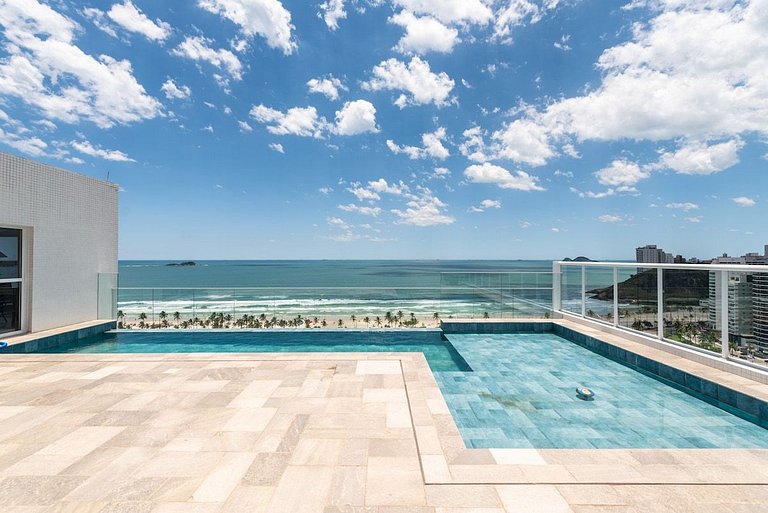 Apto com vista para o mar na praia da Enseada