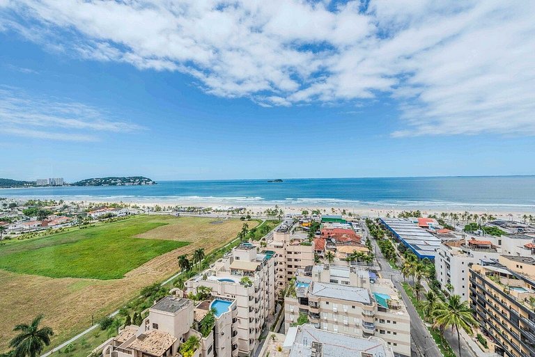 Apto com vista para praia da Enseada | Guarujá